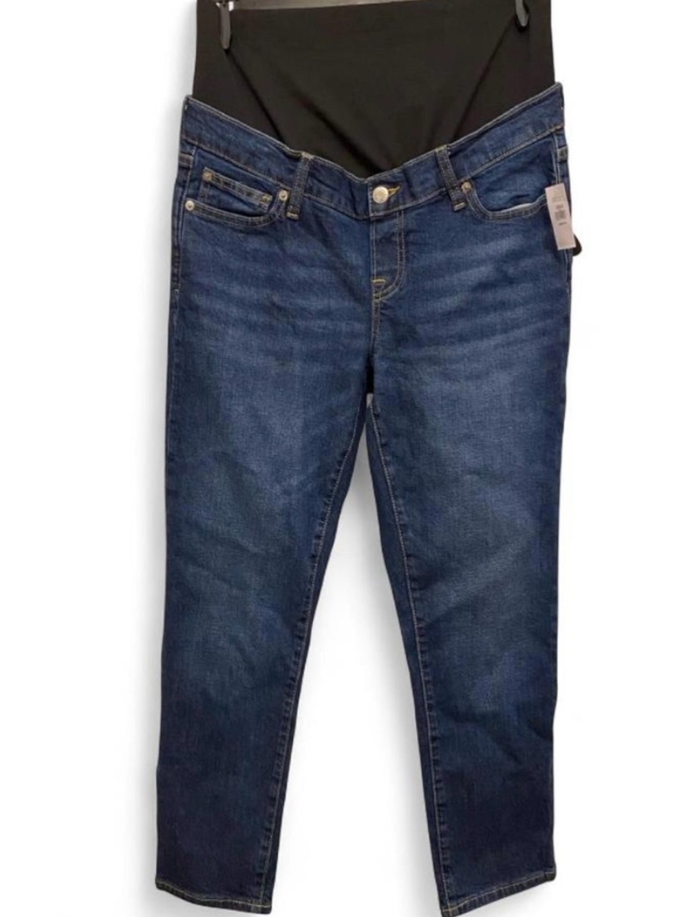 GAP Dark Blue Maternity Straight Leg Jeans with Black Belly Panel